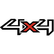 Lizpo Decor 4x4 Sticker Siyah Kırmızı 2 Adet