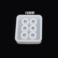 Hobizubi 10 Adet - Yuvarlak Boncuk Tesbih Reçine Silikon Kalıbı -16 mm  249