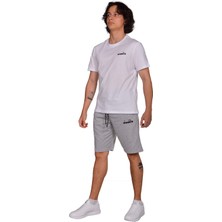 Diadora Mesa - Pamuklu Açık Gri Spor Şort - Dıadoramesa