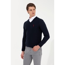 U.S. Polo Assn. Erkek Lacivert Triko Kazak 50251877-VR033