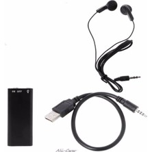 Ultratekno Dijital Ses Kayıt Cihazı 48 Saat Kesintisiz Kayıt 16GB Hafıza USB Flash Bellek Mp3 Player Mini Müzik Çalar