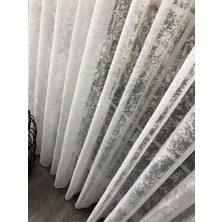 Evdepo Home Ince Çizgili Kullanıma Hazır 1/3 Sık Pile Tül Perde Tek Kanat - Ekru 100 x 240 cm