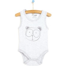 HelloBaby Çizgili Sevimli Hayvan Surat Atlet Body