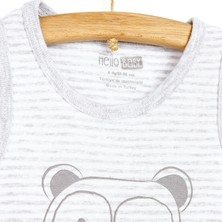 HelloBaby Çizgili Sevimli Hayvan Surat Atlet Body