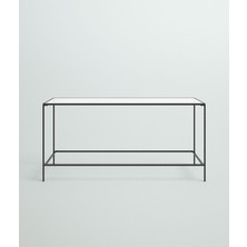 Hitit Dekorasyon Flores Siyah Metal Orta Sehpa