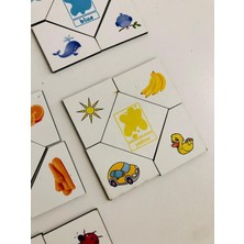 Lina Lazer Ingilizce Renkleri Öğreniyorum Okul Öncesi Bebek Eğitici Oyuncak Ahşap Eşleme Puzzle