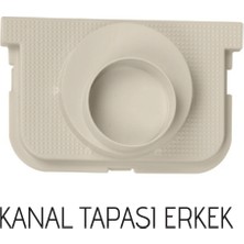 Lux Wares 130x60x1000 mm Drenaj Kanalı Plastik Izgara + Oluk + Tapa