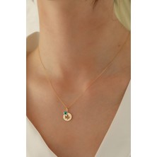 Milet Kuyumculuk 14 Ayar Altın Forze Zincir Çınar Yaprağı Göz Kolye