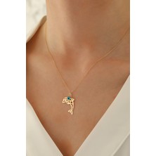 Milet Kuyumculuk 14 Ayar Altın Forze Zincir Yunus Göz Kolye