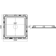 Luxwares 30x30 Rögar Kapağı Çerçeve + Izgaralı Kapak