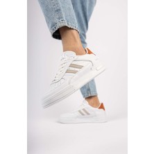 Freemax Unisex Garantili Anatomik Hafif Esnek Sağlam Sneaker Spor Ayakkabı CNS.176 Beyaz Oranj