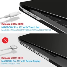 Bros Apple Macbook Pro 13.3 Inç 2020 M1 A2338 Seri Sert Macbook Kaplama Koruyucu