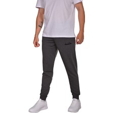 Diadora Valor - Erkek Pamuklu - Lastik Paça -  Antrasit Eşofman Altı - Ddflorenealt