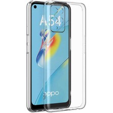 Kvy Oppo A54 Kamera Korumalı Süper Silikon Kılıf Ekran Koruyucu