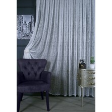 Evdepo Home  Kullanıma Hazır 1/3 Sık Pile Tül Perde Tek Kanat - Ekru 100 x 250 cm