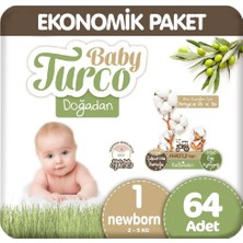 Baby Turco Doğadan 1 Beden Ekonomik  64 Adet