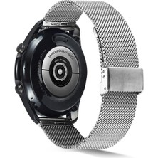 Huawei Watch Gt 3 Pro Uyumlu Hasır Metal Kordon Klipsli Tel Örgü Kayış