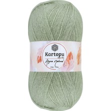 Kartopu Angora Natural El Örgü Ipi Renk KODU:K426-NIL Yeşili
