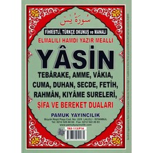 Fihristli Türkçe Okunuş Vemanalı Elmalılı Hamdi Yazır Mealli Yasin Cami Boy YAS-113