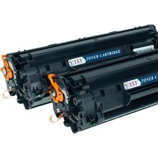 Ysy P1102 CE285A M1212NF P1109W M1217NFW Muadil Toner (Siyah, 2'li Paket) - YSY ÇİPLİ