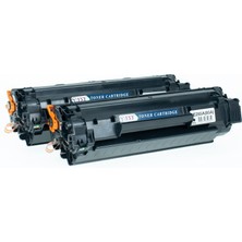 Ysy P1102 CE285A M1212NF P1109W M1217NFW Muadil Toner (Siyah, 2'li Paket) - YSY ÇİPLİ