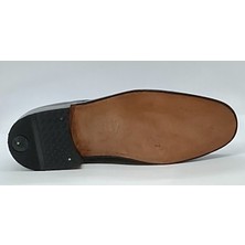 Adnan Shoes Erkek Deri Lacivert Oxford Bağlı Dikişli Vardola Kösele Elyapımı Ayakkabı