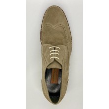 Adnan Shoes Erkek Hakiki Nubuk Deri Kum Rengi Bağlı Eva Tabanlı Oxford  Ayakkabı