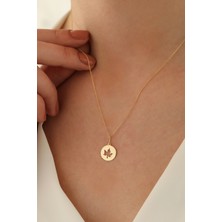 Milet Kuyumculuk 14 Ayar Altın Forze Zincir Çınar Yaprağı Kolye