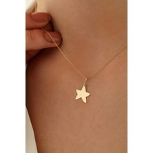 Milet Kuyumculuk 14 Ayar Altın Forze Zincir Yıldız Kolye