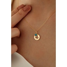 Milet Kuyumculuk 14 Ayar Altın Forze Zincir Çınar Yaprağı Göz Kolye