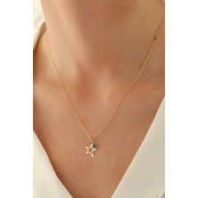 Milet Kuyumculuk 14 Ayar Altın Forze Zincir Yıldız Göz Kolye