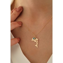 Milet Kuyumculuk 14 Ayar Altın Forze Zincir Yunus Göz Kolye