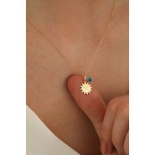 Milet Kuyumculuk 14 Ayar Altın Forze Zincir Güneş Göz Kolye