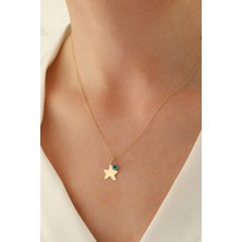 Milet Kuyumculuk 14 Ayar Altın Forze Zincir Yıldız Göz Kolye