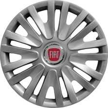 Fiat Albea 14 Inç Jant Kapağı Amblemli Gri 4 Adet 1 Takım 123