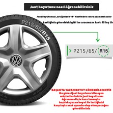 Whigor Volkswagen Transporter 16 Inç Uyumlu Jant Kapağı Amblemli Gri 4 Adet 1 Takım 120