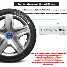 Whigor Ford Focus 16 Inç Uyumlu Jant Kapağı Amblemli Gri 4 Adet 1 Takım 120