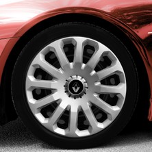 Whigor Renault Megane I 15 Inç Uyumlu Jant Kapağı Amblemli Gri 4 Adet 1 Takım 121