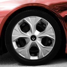 Whigor Renault Clio 3 15 Inç Jant Kapağı Amblemli Gri 4'lü Set 113