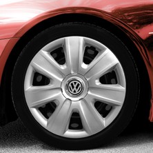 Whigor Volkswagen Passat 14 Inç Jant Kapağı Amblemli Gri 4'lü Set 108