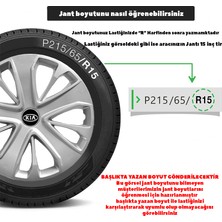 Whigor Kia Sephia 15 Inç Uyumlu Jant Kapağı Amblemli Gri 4 Adet 1 Takım 138