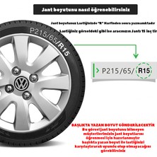 Whigor Volkswagen Polo 14 Inç Jant Kapağı Amblemli Gri 4'lü Takım 137