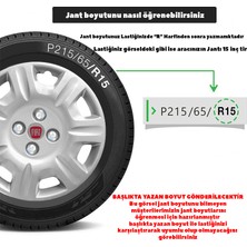 Whigor Fiat Albea 14 Inç Jant Kapağı Amblemli Gri 4'lü Set 145