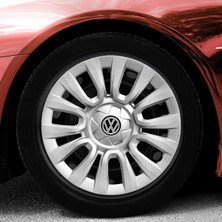 Whigor Volkswagen Polo 15 Inç Uyumlu Jant Kapağı Amblemli Gri 4 Adet 1 Takım 109