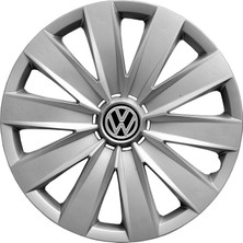 Whigor Volkswagen Jetta 16 Inç Uyumlu Jant Kapağı Amblemli Gri 4'lü Takım 132