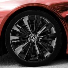 Whigor Volkswagen Bora 16 Inç Uyumlu Jant Kapağı Amblemli Piano Black 4 Adet 1 Takım 214