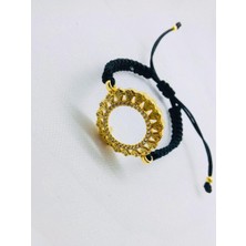 Çelikoğlu Kuyumculuk 22 Ayar Kaplama Çeyreksiz Çerceveli Bileklik