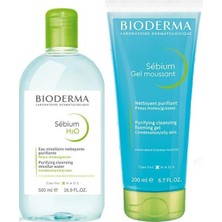 Bioderma Sebium H2O 500 Ml+Bioderma Sebium Foaming Gel Tüp 200 ml