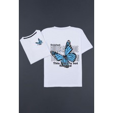 Muwen Butik Unisex Sırt Baskılı Tasarım Tshirt