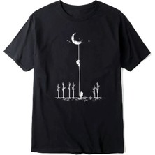 Muwen Butik Unisex Uzay Temalı Tasarım Tshirt